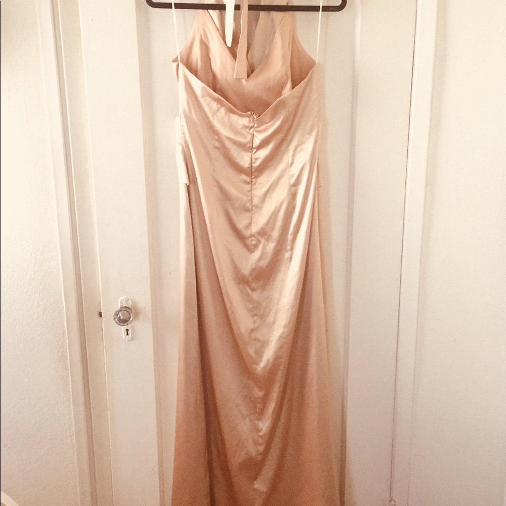 Silk satin movie star dress. Golden Goddess! - Picture 2 of 5